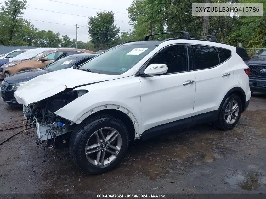 2017 Hyundai Santa Fe Sport 2.4L VIN: 5XYZUDLB3HG415786 Lot: 40437624