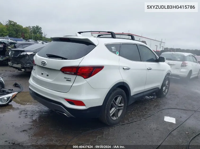 5XYZUDLB3HG415786 2017 Hyundai Santa Fe Sport 2.4L