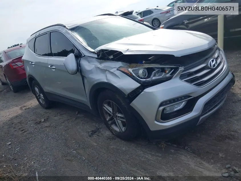 5XYZU3LB0HG406571 2017 Hyundai Santa Fe Sport 2.4L