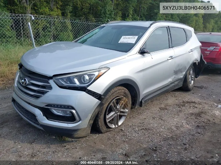 2017 Hyundai Santa Fe Sport 2.4L VIN: 5XYZU3LB0HG406571 Lot: 40440355