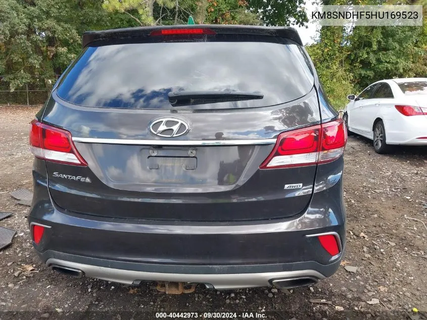 KM8SNDHF5HU169523 2017 Hyundai Santa Fe Se