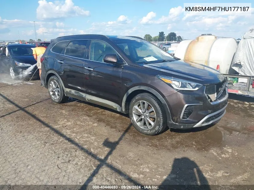 KM8SM4HF7HU177187 2017 Hyundai Santa Fe Se