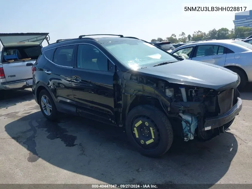 2017 Hyundai Santa Fe Sport 2.4L VIN: 5NMZU3LB3HH028817 Lot: 40447047