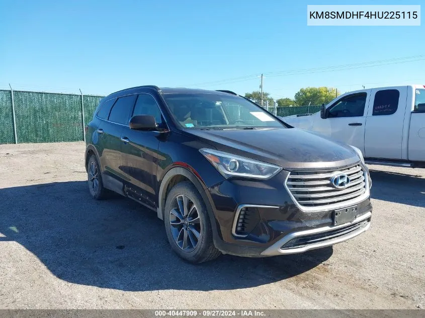 2017 Hyundai Santa Fe Se VIN: KM8SMDHF4HU225115 Lot: 40447909