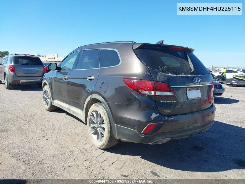 KM8SMDHF4HU225115 2017 Hyundai Santa Fe Se