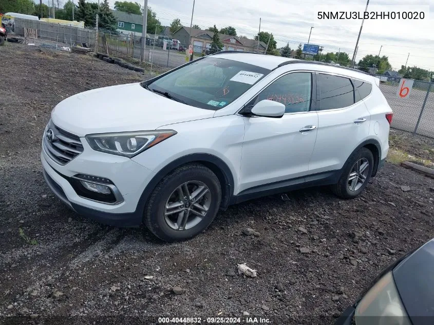 5NMZU3LB2HH010020 2017 Hyundai Santa Fe Sport 2.4L