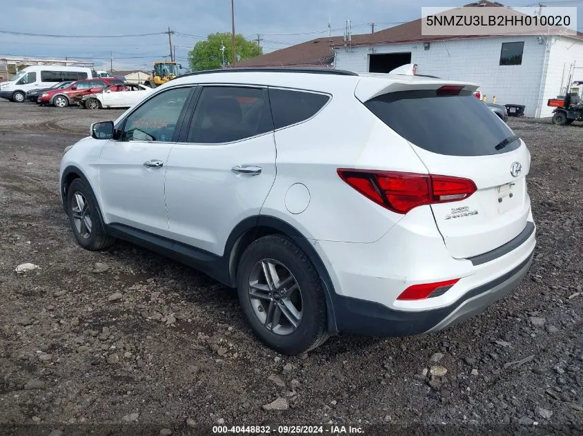 5NMZU3LB2HH010020 2017 Hyundai Santa Fe Sport 2.4L