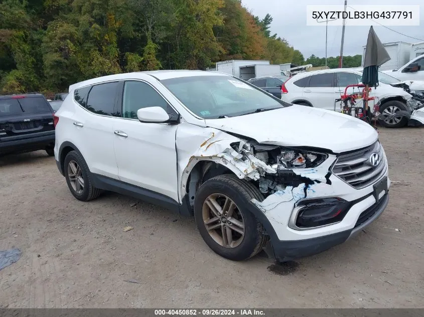 2017 Hyundai Santa Fe Sport 2.4L VIN: 5XYZTDLB3HG437791 Lot: 40450852