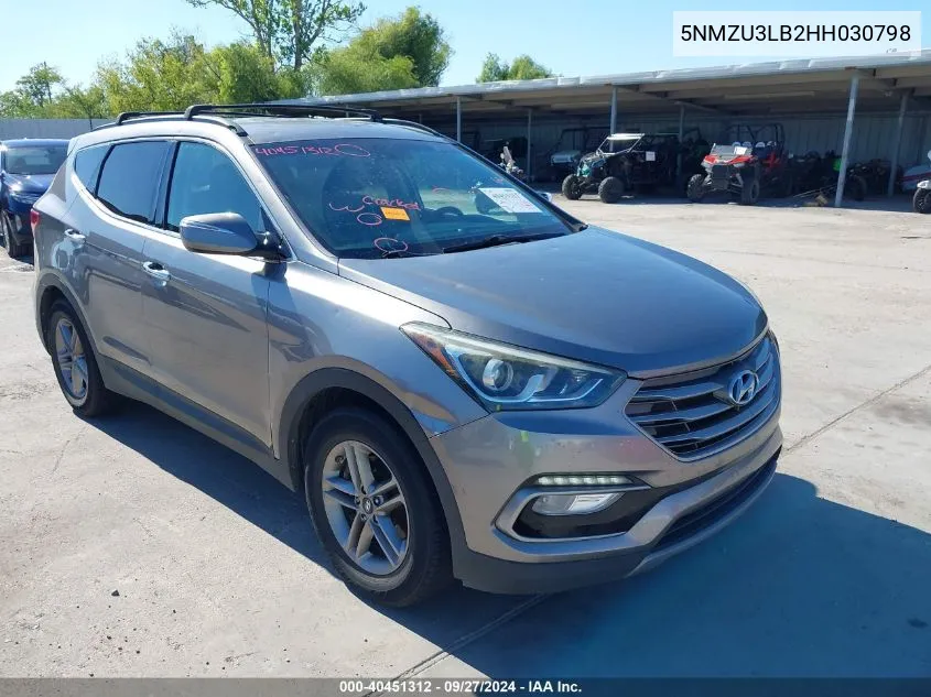 5NMZU3LB2HH030798 2017 Hyundai Santa Fe Sport 2.4L