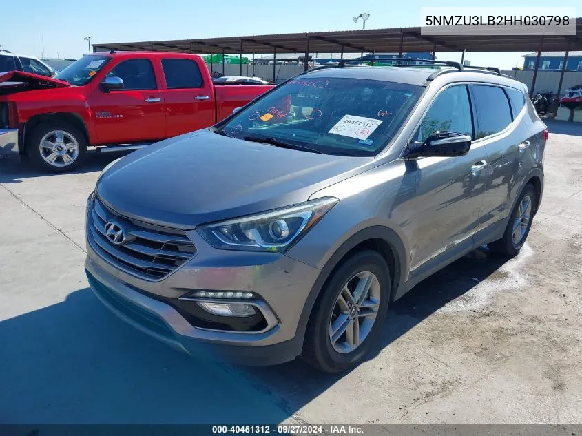 2017 Hyundai Santa Fe Sport 2.4L VIN: 5NMZU3LB2HH030798 Lot: 40451312