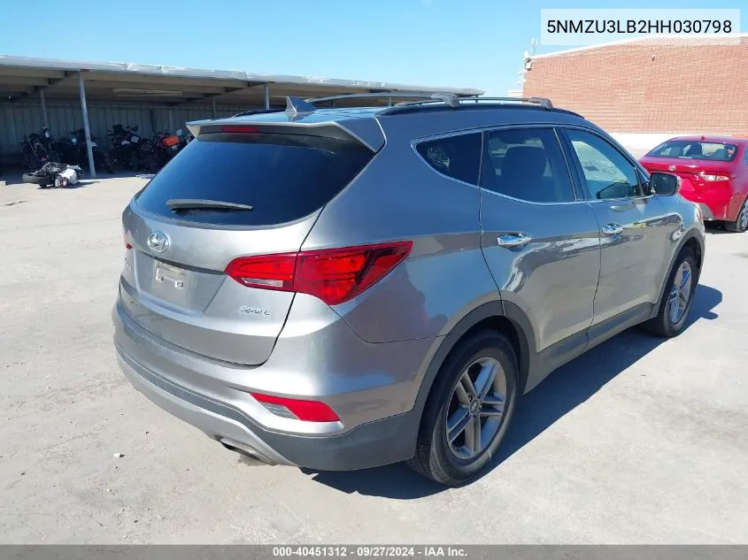 2017 Hyundai Santa Fe Sport 2.4L VIN: 5NMZU3LB2HH030798 Lot: 40451312