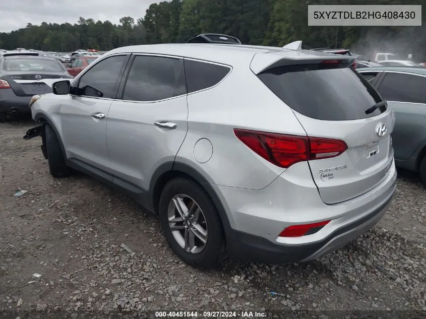 5XYZTDLB2HG408430 2017 Hyundai Santa Fe Sport 2.4L