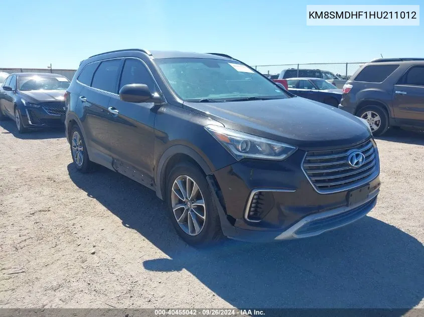 KM8SMDHF1HU211012 2017 Hyundai Santa Fe Se