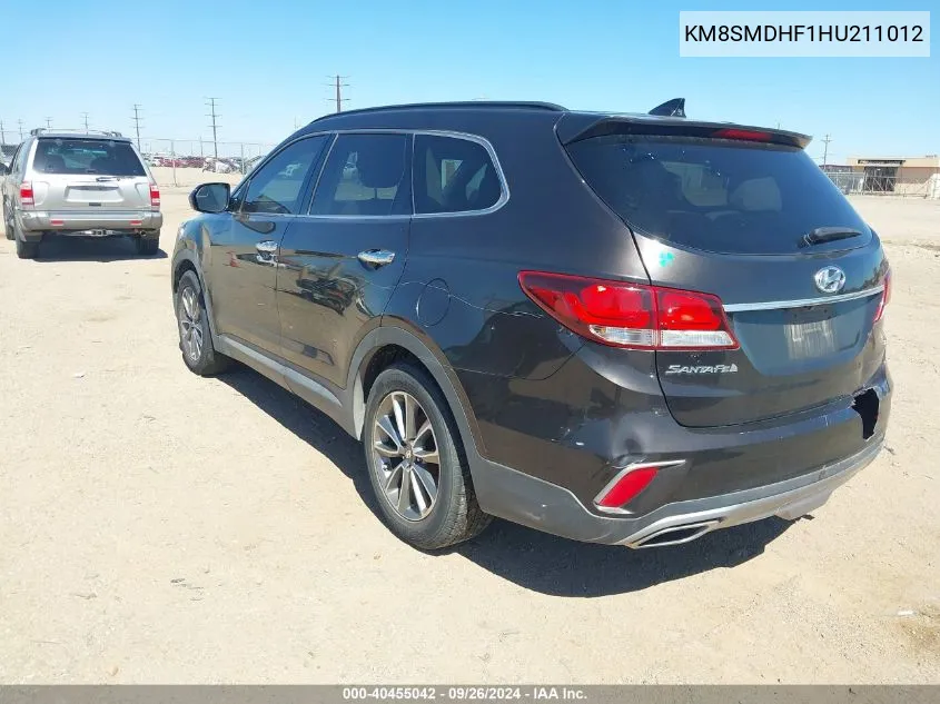 KM8SMDHF1HU211012 2017 Hyundai Santa Fe Se