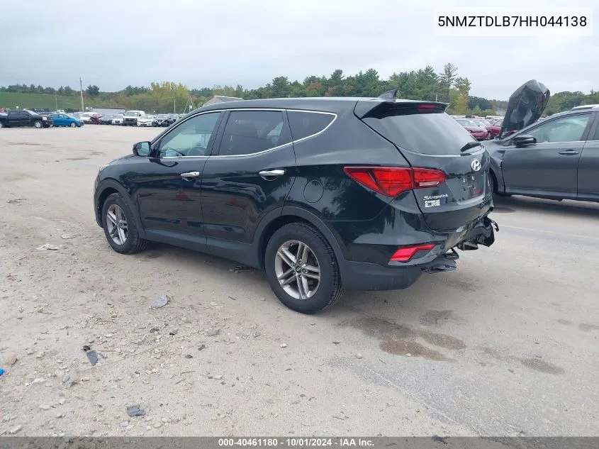 2017 Hyundai Santa Fe Sport VIN: 5NMZTDLB7HH044138 Lot: 40461180