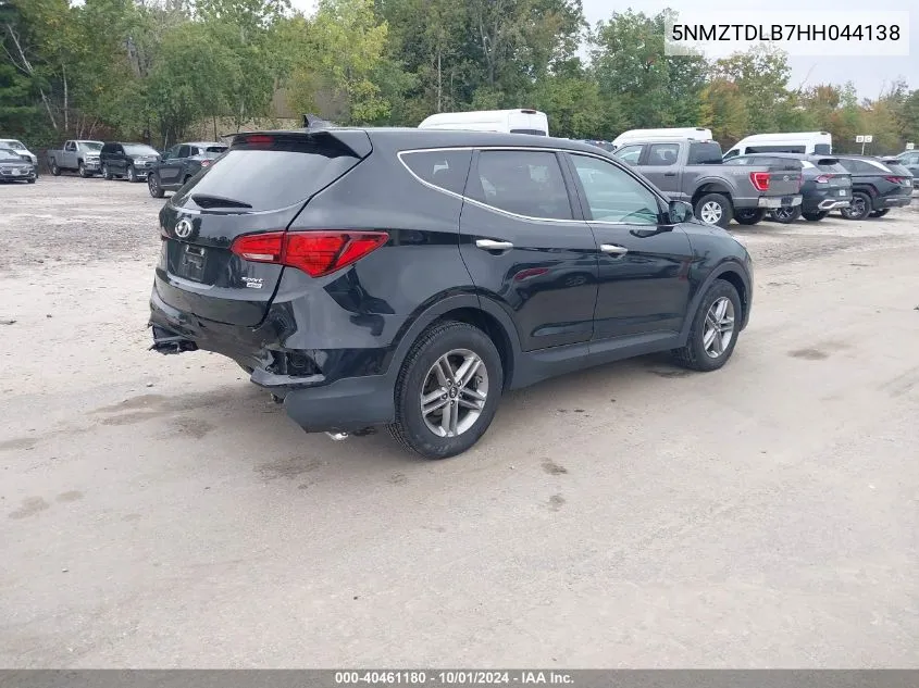 2017 Hyundai Santa Fe Sport VIN: 5NMZTDLB7HH044138 Lot: 40461180