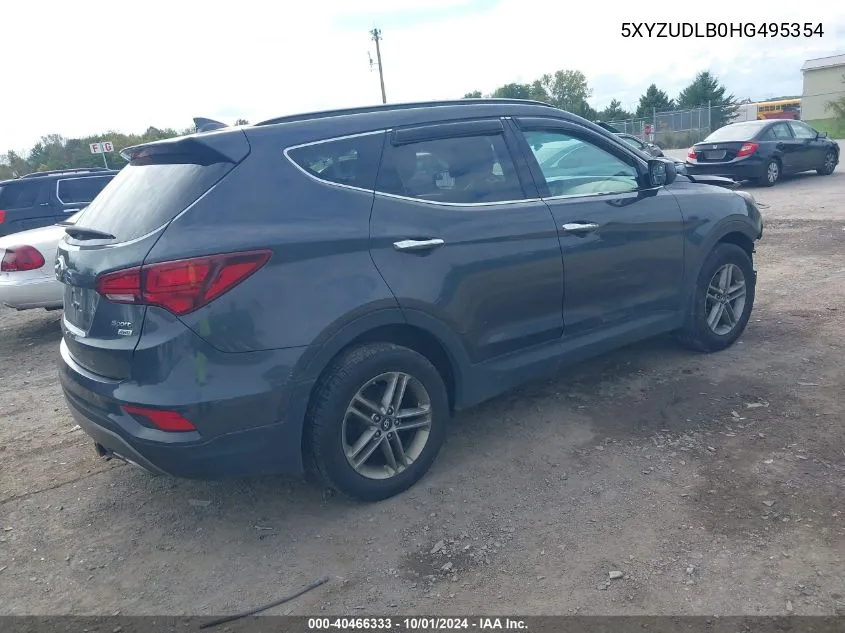 2017 Hyundai Santa Fe Sport VIN: 5XYZUDLB0HG495354 Lot: 40466333