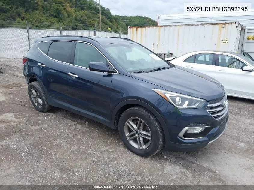 2017 Hyundai Santa Fe Sport 2.4L VIN: 5XYZUDLB3HG392395 Lot: 40468051