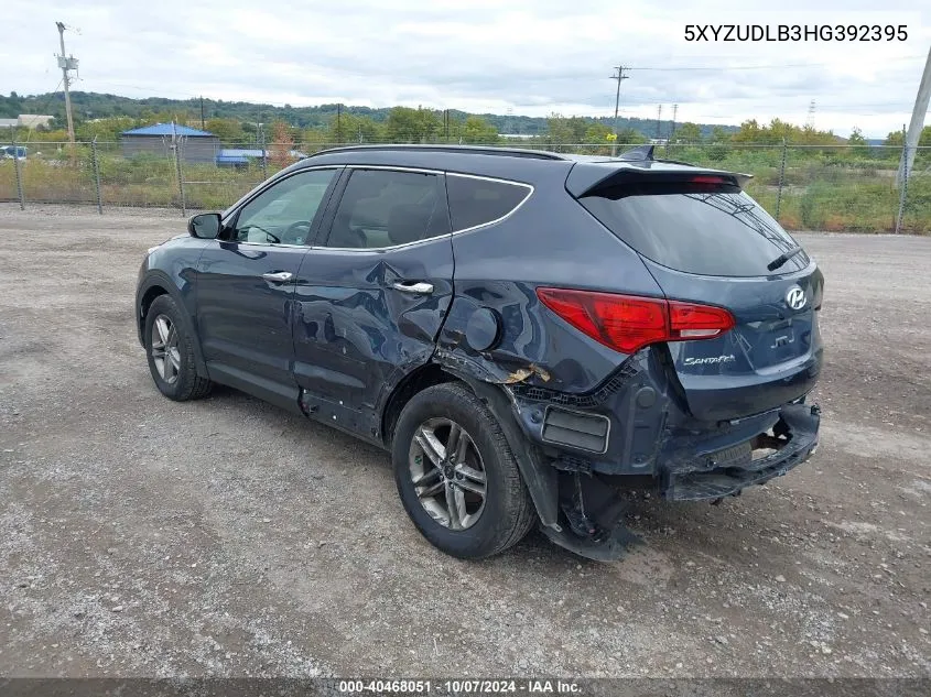 2017 Hyundai Santa Fe Sport 2.4L VIN: 5XYZUDLB3HG392395 Lot: 40468051