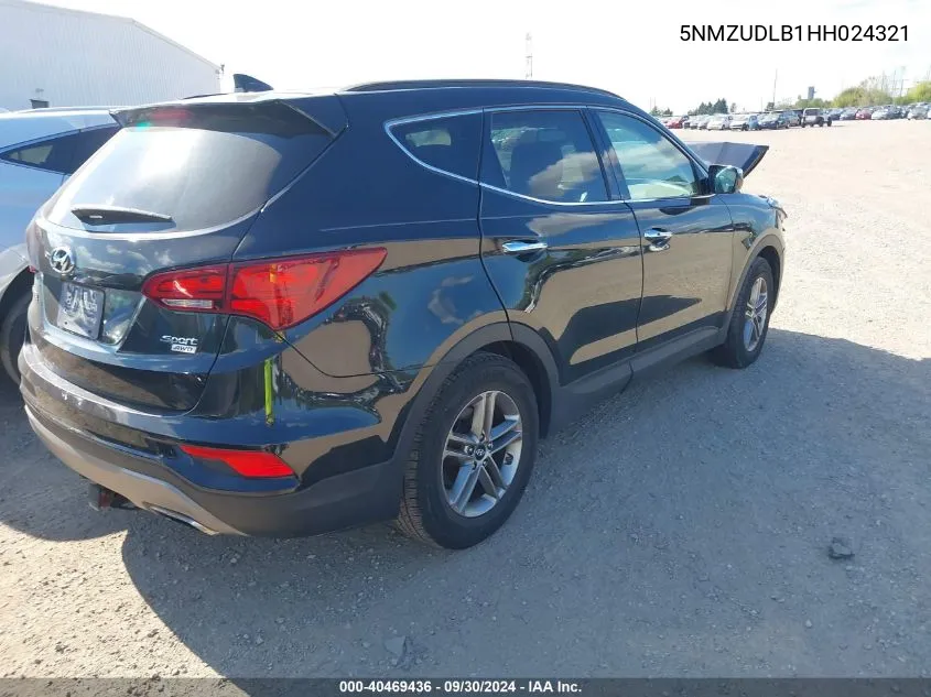 2017 Hyundai Santa Fe Sport 2.4L VIN: 5NMZUDLB1HH024321 Lot: 40469436