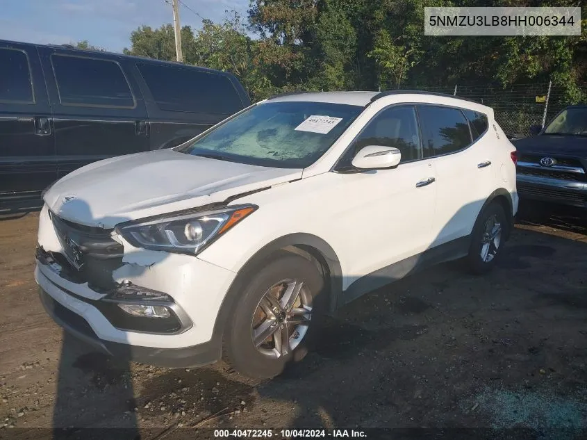 5NMZU3LB8HH006344 2017 Hyundai Santa Fe Sport 2.4L