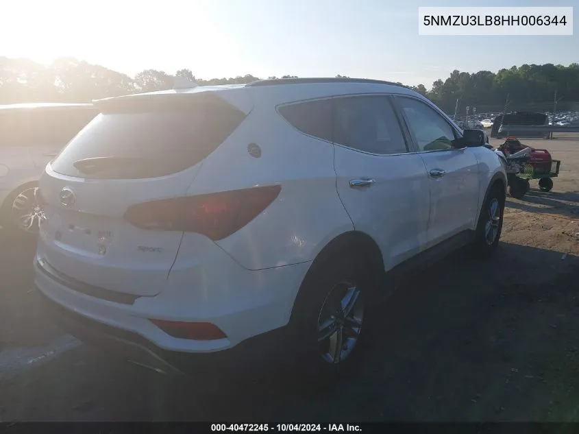 5NMZU3LB8HH006344 2017 Hyundai Santa Fe Sport 2.4L