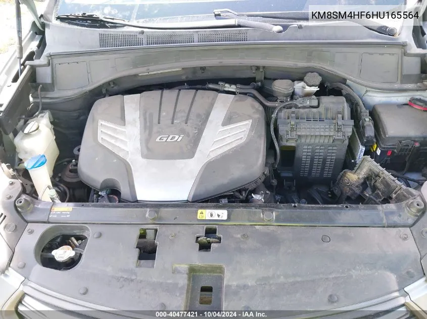 KM8SM4HF6HU165564 2017 Hyundai Santa Fe Se