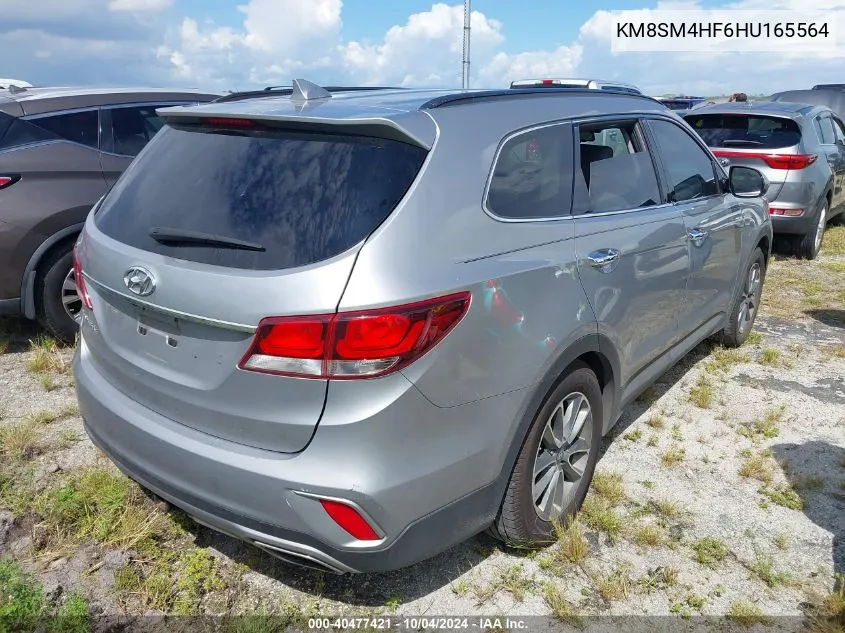 2017 Hyundai Santa Fe Se VIN: KM8SM4HF6HU165564 Lot: 40477421