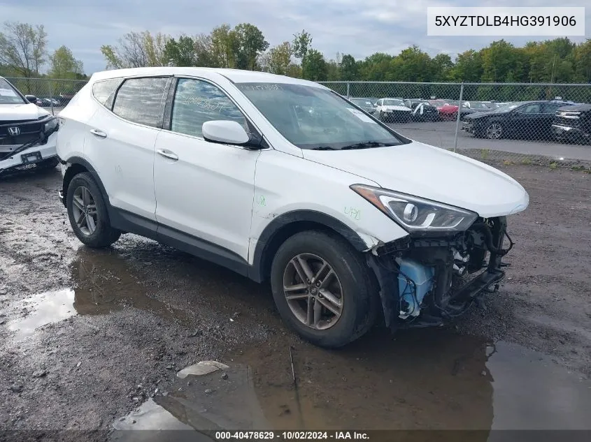 2017 Hyundai Santa Fe Sport 2.4L VIN: 5XYZTDLB4HG391906 Lot: 40478629