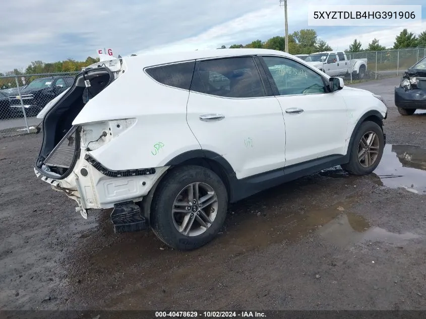 2017 Hyundai Santa Fe Sport 2.4L VIN: 5XYZTDLB4HG391906 Lot: 40478629