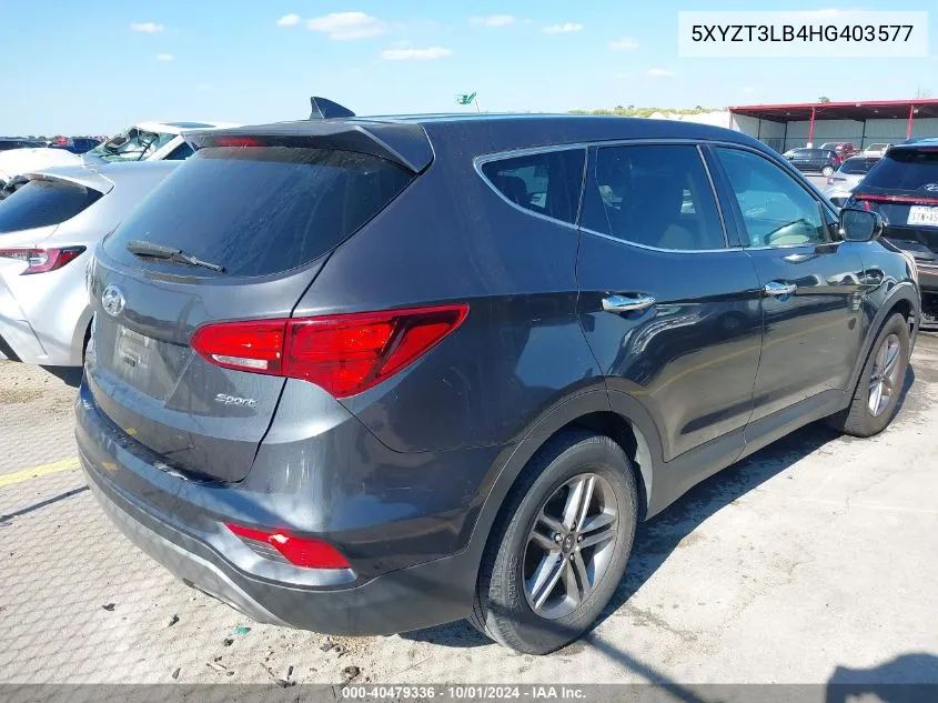 5XYZT3LB4HG403577 2017 Hyundai Santa Fe Sport 2.4L