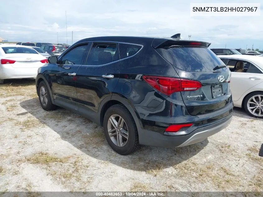 2017 Hyundai Santa Fe Sport 2.4L VIN: 5NMZT3LB2HH027967 Lot: 40483653