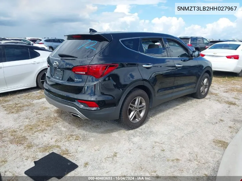 5NMZT3LB2HH027967 2017 Hyundai Santa Fe Sport 2.4L