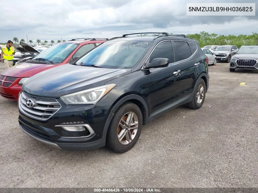 2017 Hyundai Santa Fe Sport 2.4L VIN: 5NMZU3LB9HH036825 Lot: 40486426