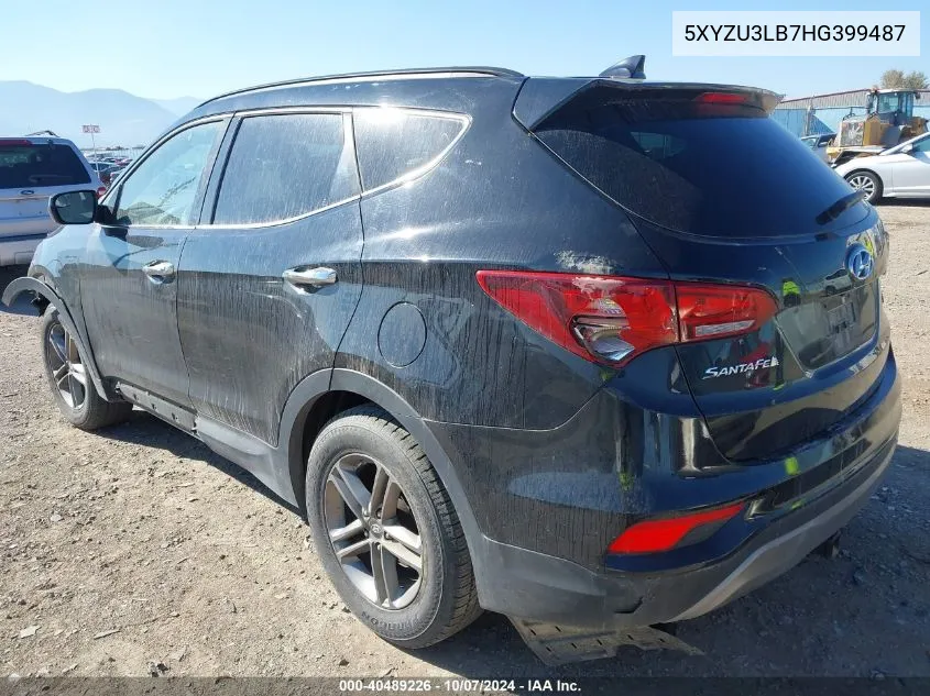 2017 Hyundai Santa Fe Sport 2.4L VIN: 5XYZU3LB7HG399487 Lot: 40489226