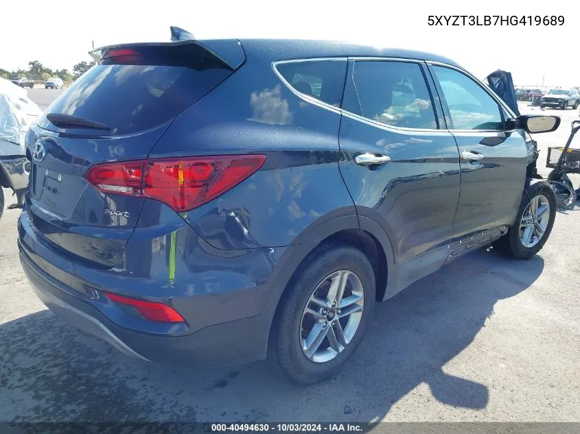 2017 Hyundai Santa Fe Sport 2.4L VIN: 5XYZT3LB7HG419689 Lot: 40494630