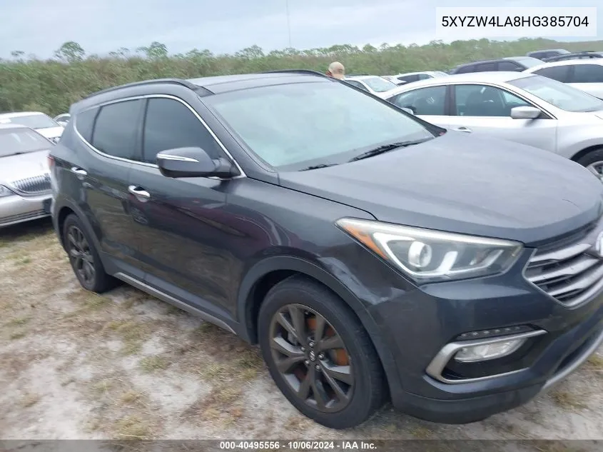 2017 Hyundai Santa Fe Sport VIN: 5XYZW4LA8HG385704 Lot: 40495556