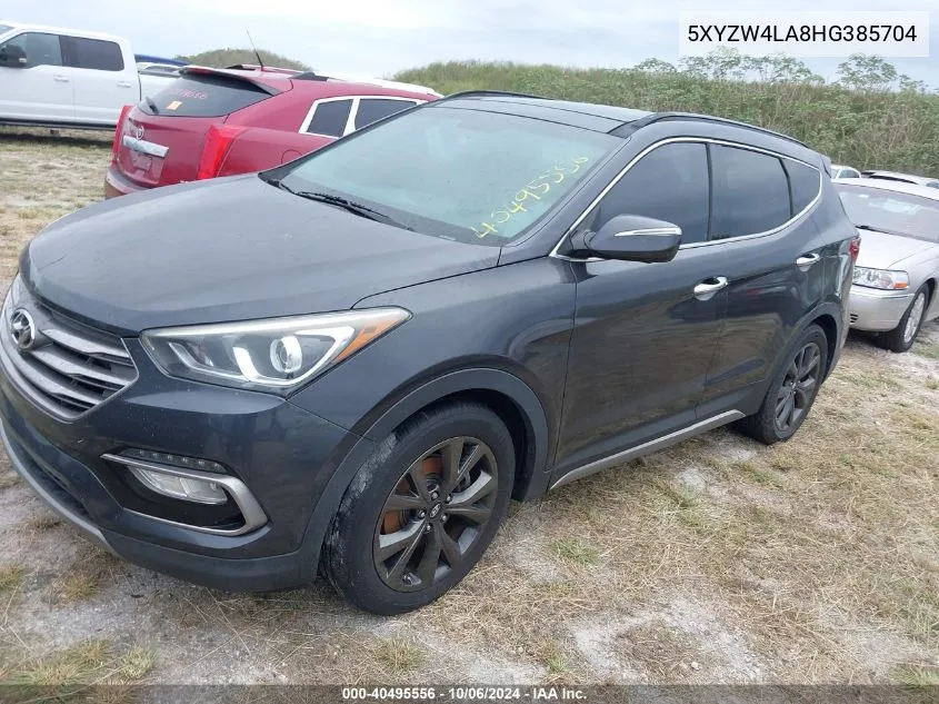 2017 Hyundai Santa Fe Sport VIN: 5XYZW4LA8HG385704 Lot: 40495556