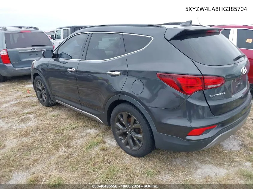 2017 Hyundai Santa Fe Sport VIN: 5XYZW4LA8HG385704 Lot: 40495556