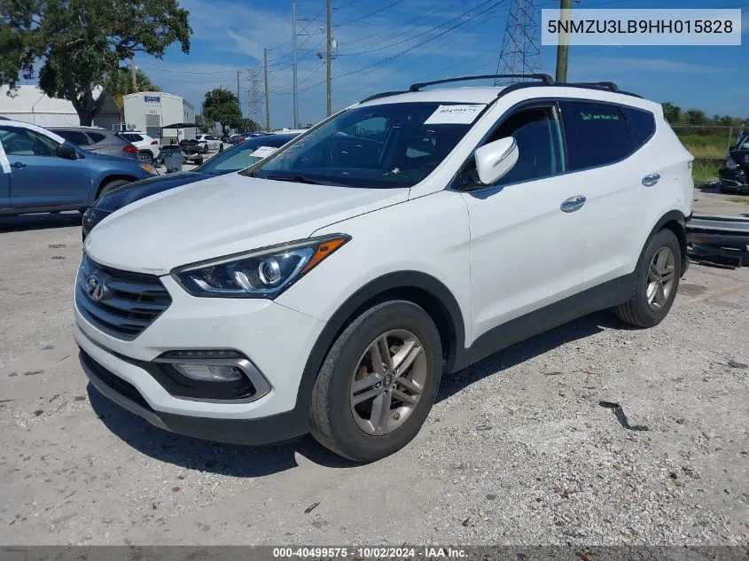 2017 Hyundai Santa Fe Sport 2.4L VIN: 5NMZU3LB9HH015828 Lot: 40499575