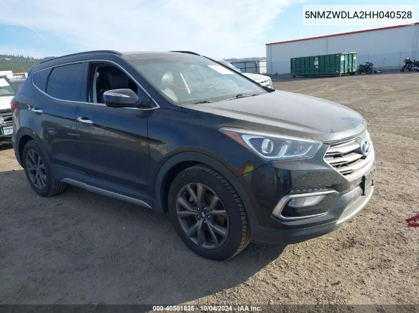 5NMZWDLA2HH040528 2017 Hyundai Santa Fe Sport 2.0T Ultimate