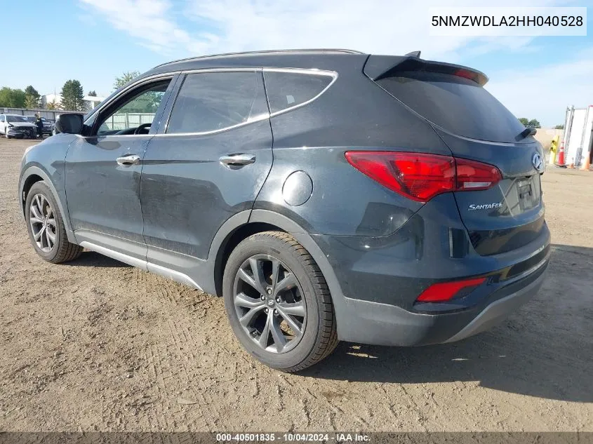 5NMZWDLA2HH040528 2017 Hyundai Santa Fe Sport 2.0T Ultimate