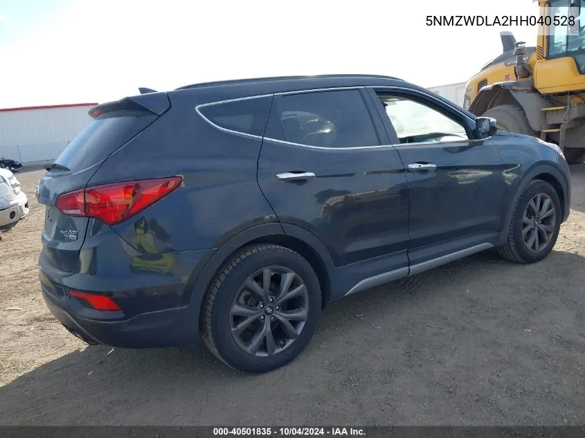 5NMZWDLA2HH040528 2017 Hyundai Santa Fe Sport 2.0T Ultimate