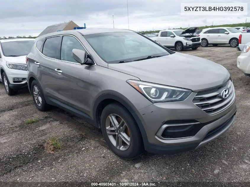 2017 Hyundai Santa Fe Sport VIN: 5XYZT3LB4HG392578 Lot: 40503431