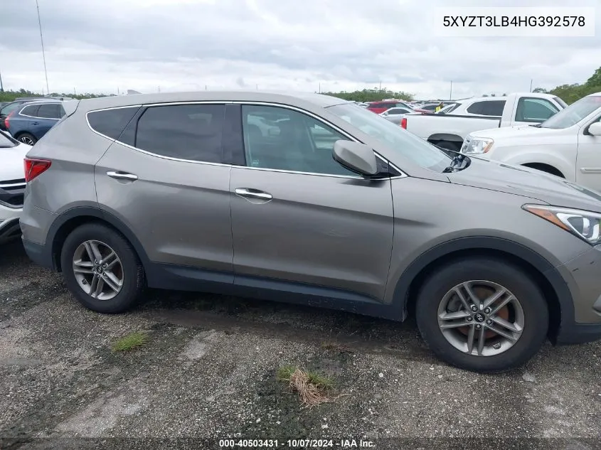 2017 Hyundai Santa Fe Sport VIN: 5XYZT3LB4HG392578 Lot: 40503431