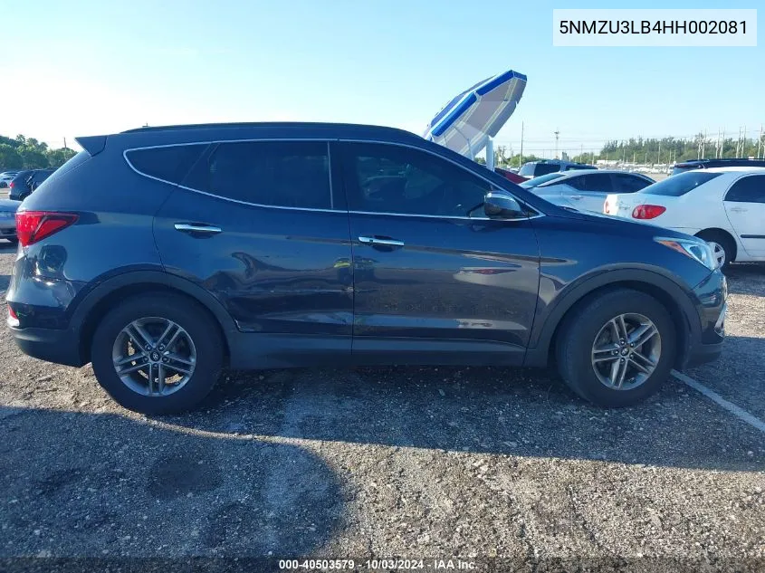 5NMZU3LB4HH002081 2017 Hyundai Santa Fe Sport 2.4L