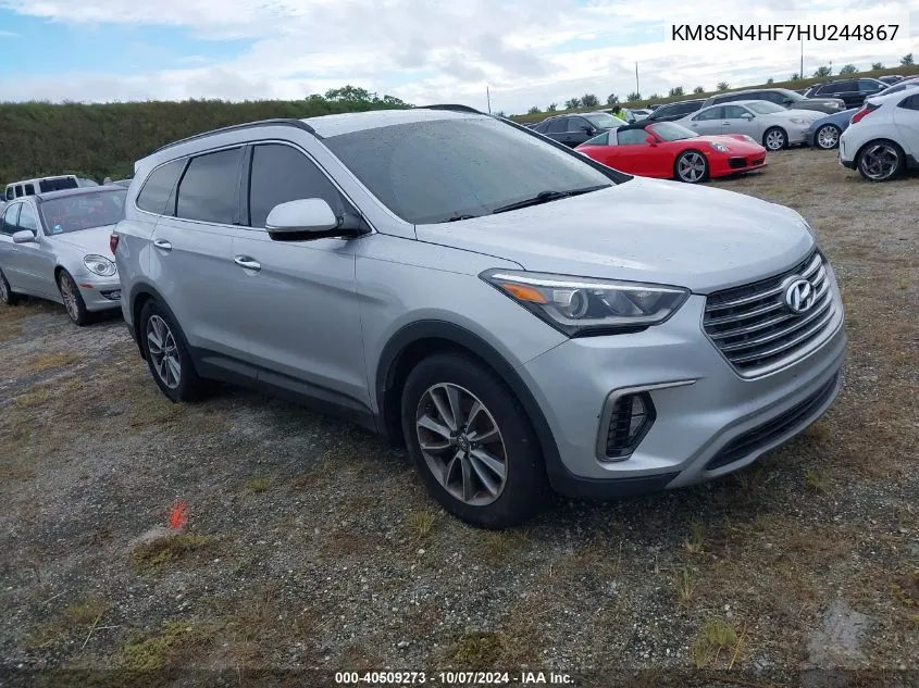 2017 Hyundai Santa Fe Se/Limited VIN: KM8SN4HF7HU244867 Lot: 40509273