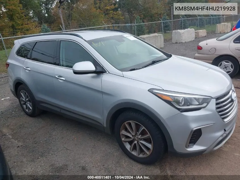 KM8SM4HF4HU219928 2017 Hyundai Santa Fe Se