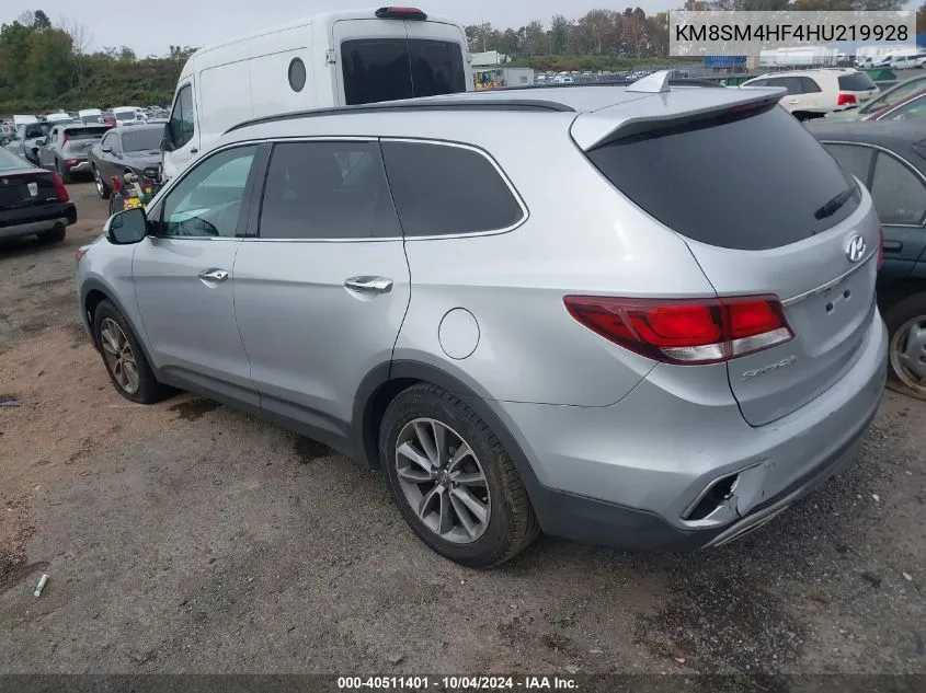 KM8SM4HF4HU219928 2017 Hyundai Santa Fe Se