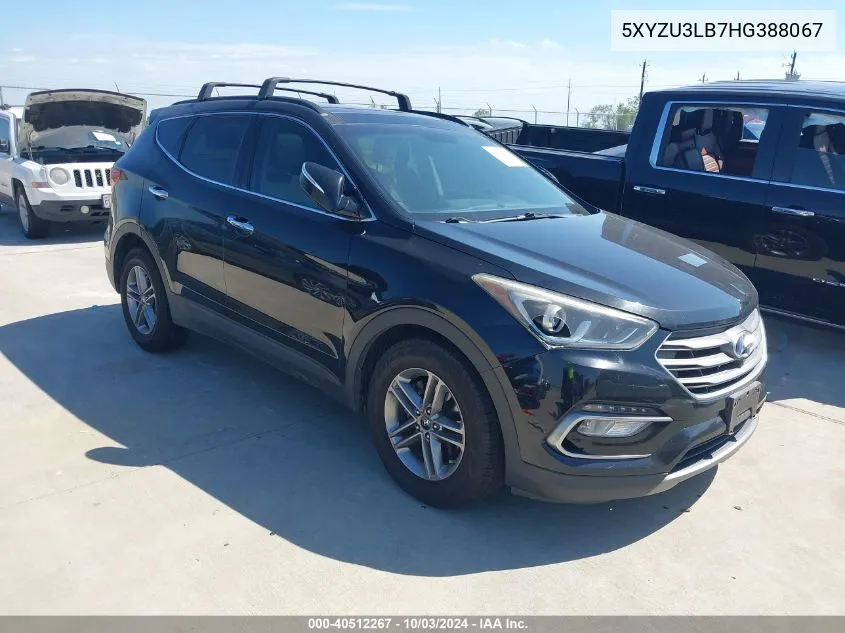 2017 Hyundai Santa Fe Sport 2.4L VIN: 5XYZU3LB7HG388067 Lot: 40512267